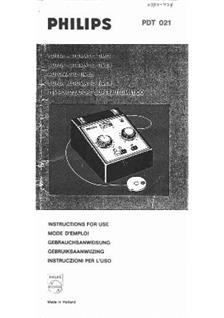 Philips PDT 021 manual. Camera Instructions.